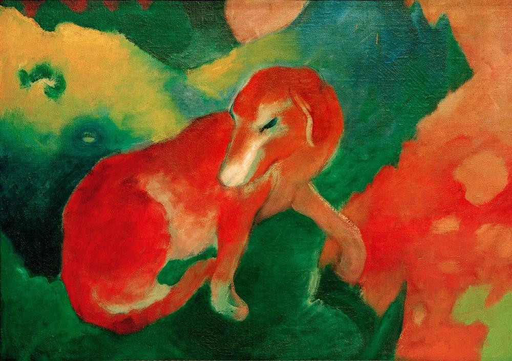 Red dog de Franz Marc