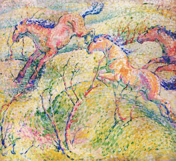 Springende Pferde de Franz Marc