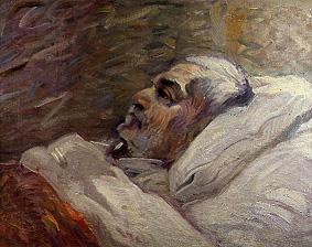 The father of the artist on the sickbed (II.) de Franz Marc