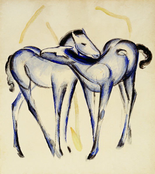 Dos caballos azules de Franz Marc