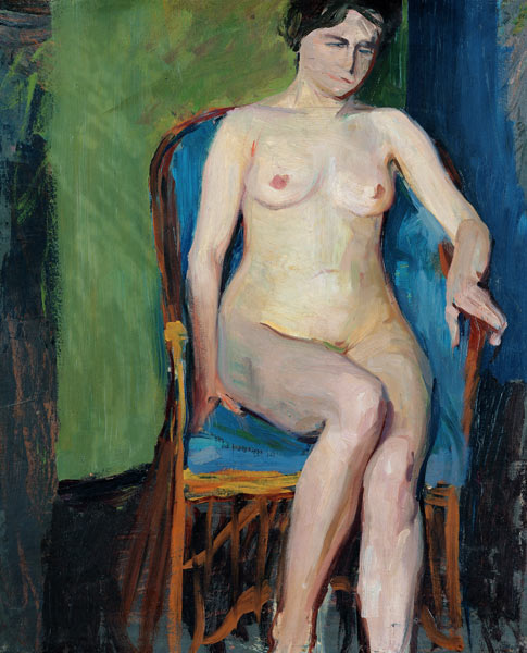 Seated Nude de Franz Nolken