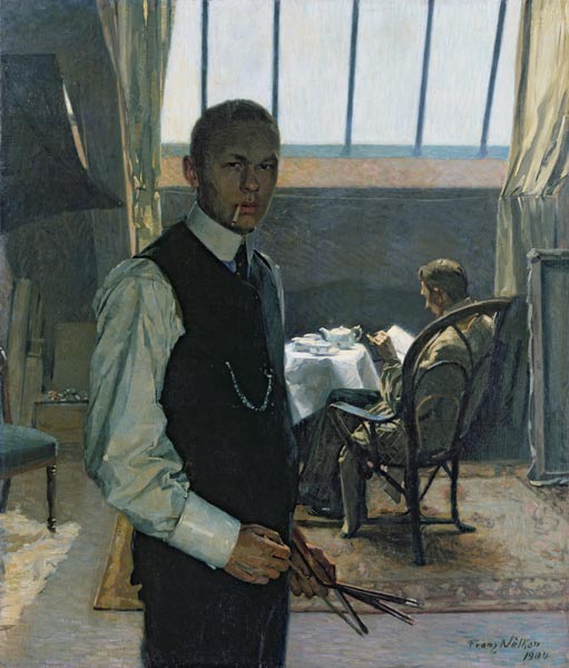 Self Portrait in the Studio de Franz Nolken