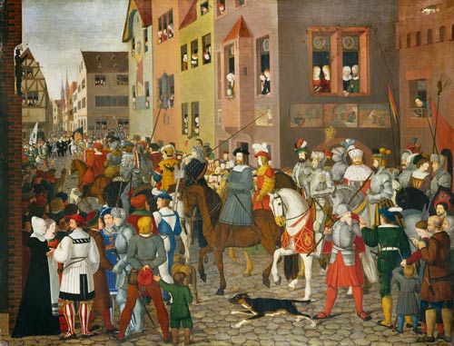 Emperor Rudolf von Habsburg makes his entrance in Basel de Franz Pforr