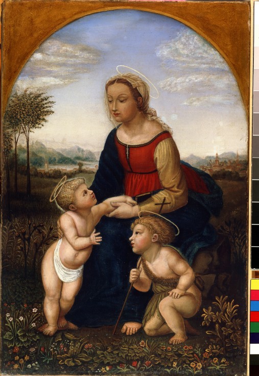 Virgin and child with John the Baptist as a Boy de Franz Pforr