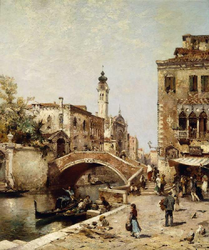 Der Kanal Santa Catarina in Venedig. de Franz Richard Unterberger
