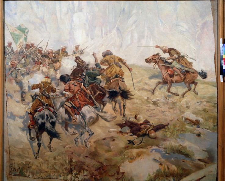 The siege of Akhoulgo de Franz Roubaud