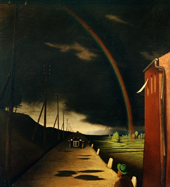 Landschaft mit Regenbogen de Franz Sedlacek