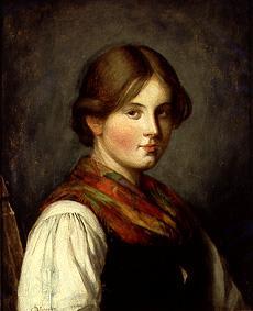 Young smallholder girl de Franz von Defregger