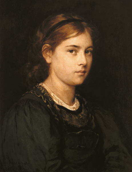 Girl portrait. de Franz von Defregger