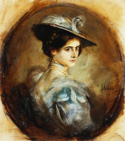 Porträt einer Dame. de Franz von Lenbach
