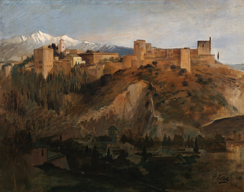 The Alhambra in Granada. de Franz von Lenbach