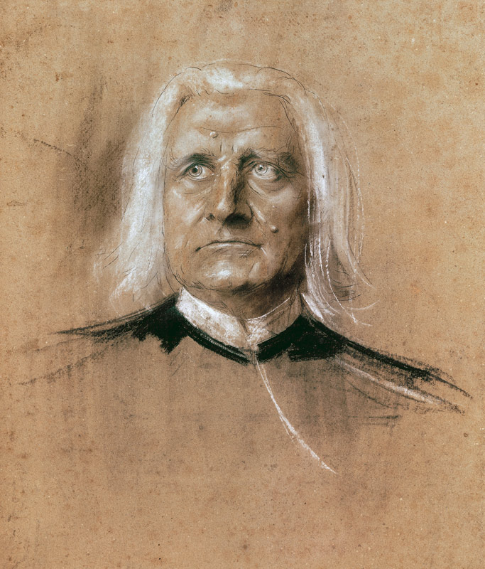 Portrait of Franz Liszt (1811-1886) de Franz von Lenbach