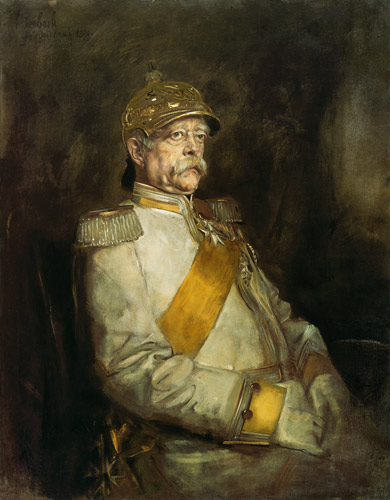 Prince Otto of Bismarck in the uniform of the on a de Franz von Lenbach