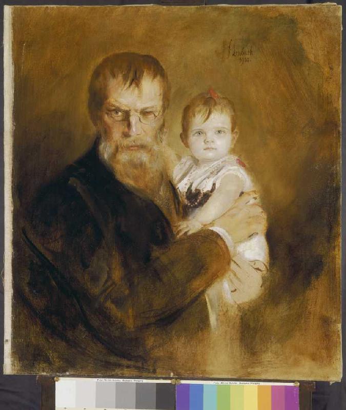 Self-portrait with daughter de Franz von Lenbach