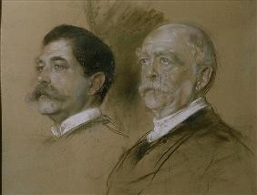 Otto von Bismarck and his Son Herbert, State Secretary of the Foreign Office from 1860-90