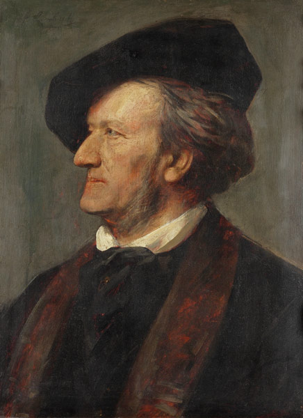 Wagner , Portrait by Lenbach de Franz von Lenbach