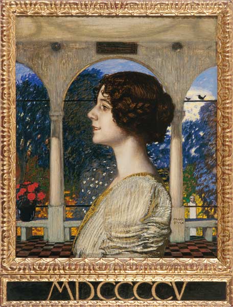 Weibliches Portrait, in der Säulenhalle de Franz von Stuck