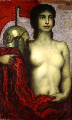 Athena, c.1923 (oil on canvas) de Franz von Stuck