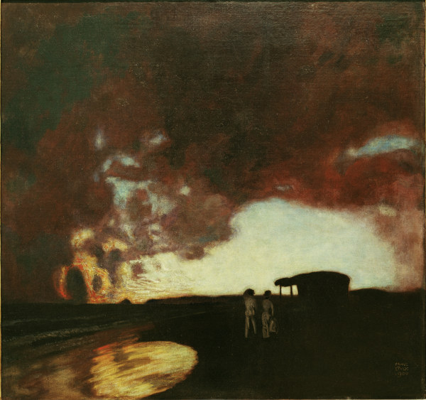Stuck / Sunset at the sea / 1900 de Franz von Stuck