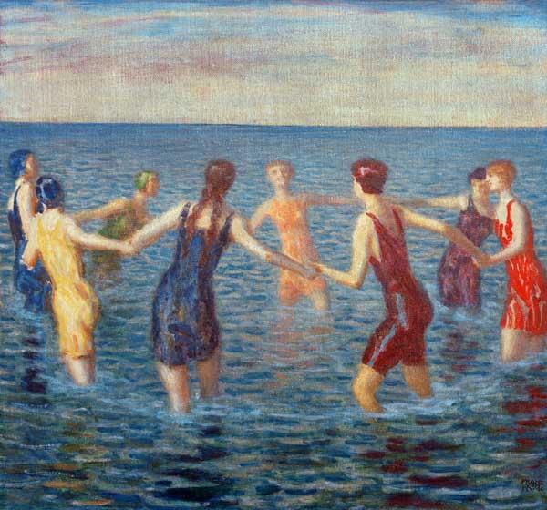 F.v.Stuck / Women Bathing / c.1920.