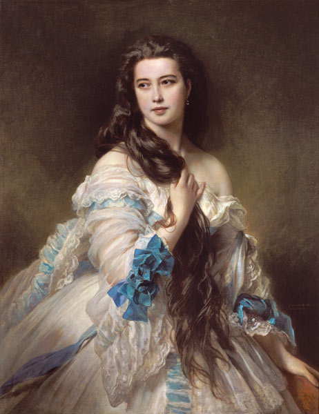 Portrait of Madame Rimsky-Korsakov (1833-78) nee Varvara Dmitrievna Mergassov de Franz Xaver Winterhalter