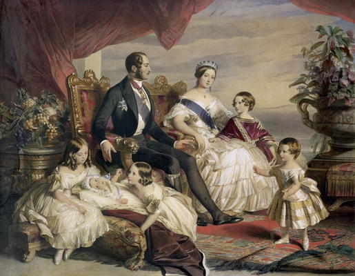 Queen Victoria (1819-1901) and Prince Albert (1819-61) with Five of the Their Children, 1846 (colour de Franz Xaver Winterhalter