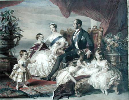 Queen Victoria (1819-1901) and Prince Albert (1819-61) with Five of the Their Children de Franz Xaver Winterhalter