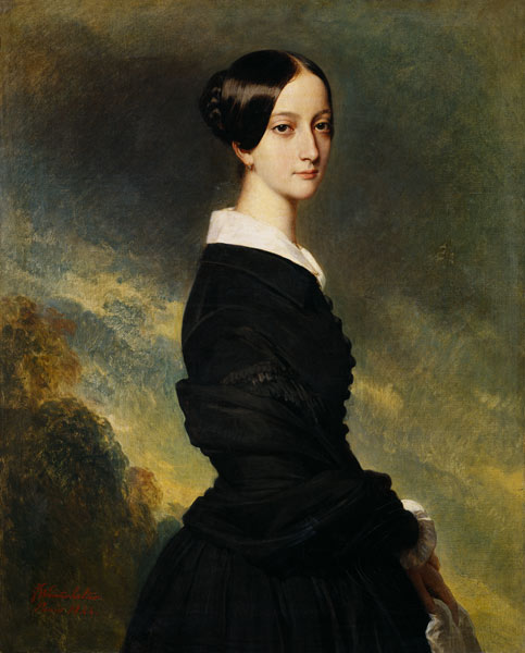 Portrait of Francisca Caroline de Braganca (1824-98) de Franz Xaver Winterhalter