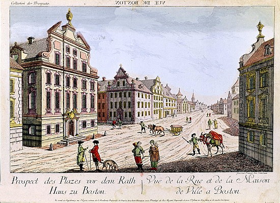 View of the Town Hall, Boston de Franz Xavier Habermann