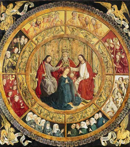Coronación de María por la santa trinidad de französisch Handschrift