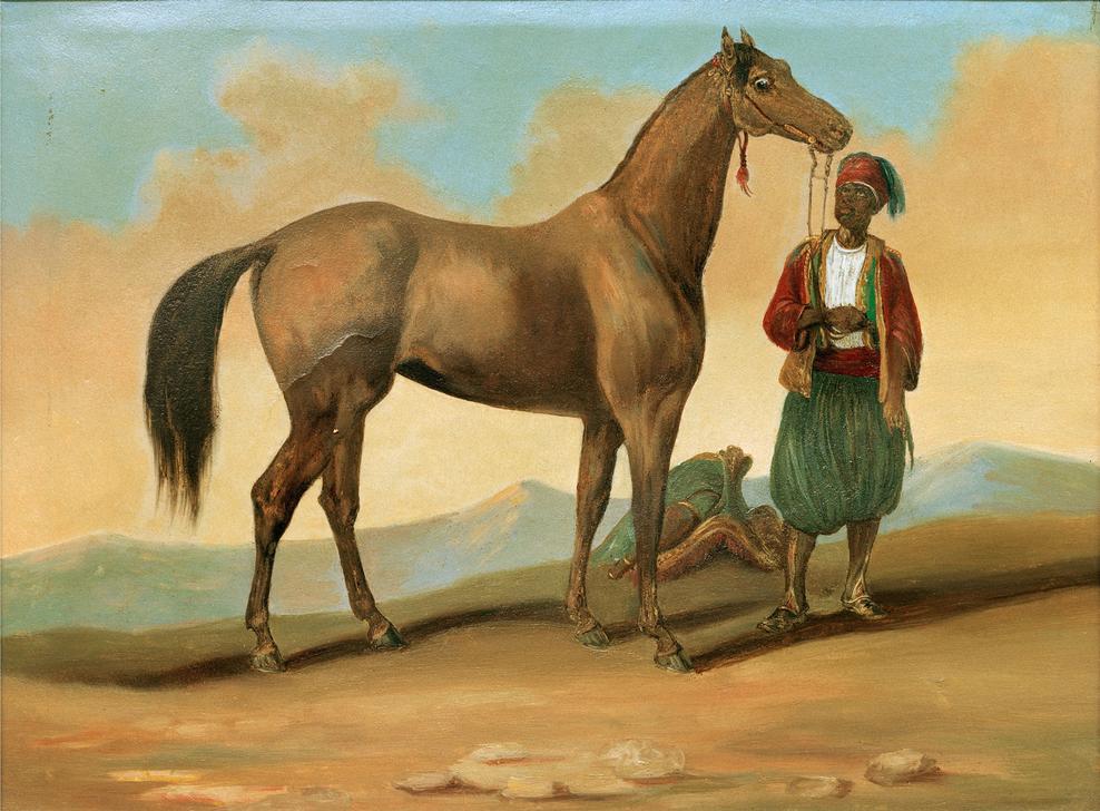 Bedouin with Arab Horse de Französische Schule 19.Jh.