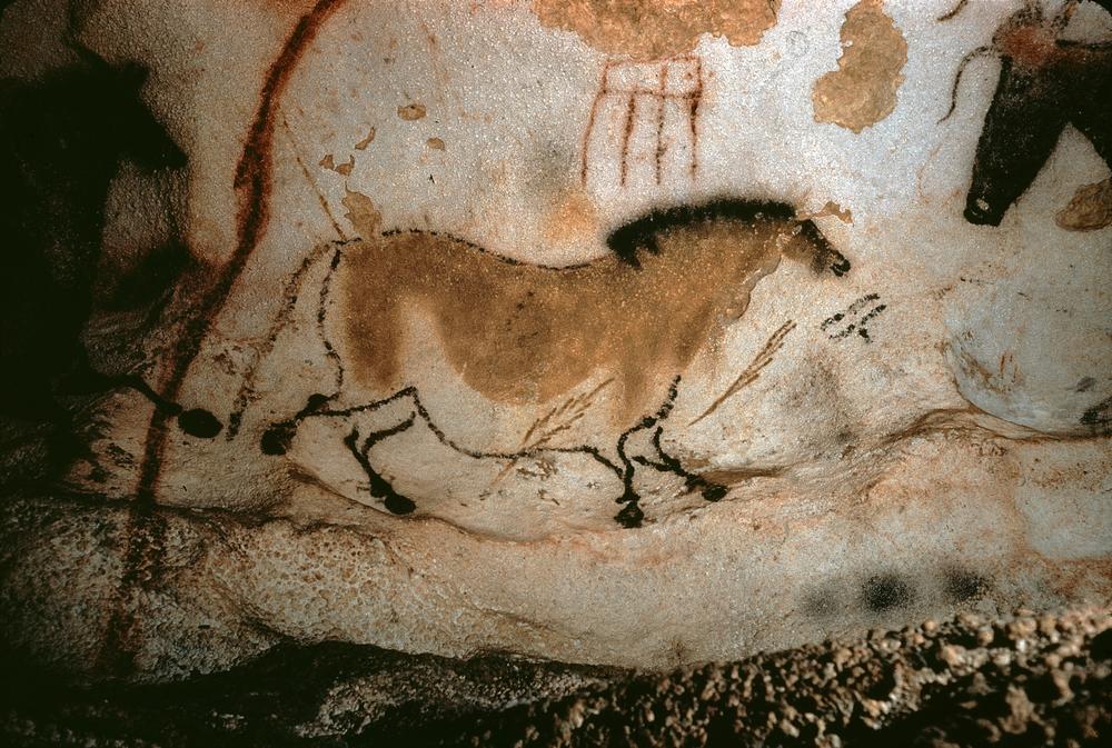 Höhlenmalerei: Pferd. de Französische Schule 19.Jh.