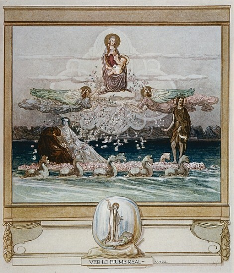 Illustration from Dante''s ''Divine Comedy'', Purgatory, Canto V: 122 de Franz von (Choisy Le Conin) Bayros