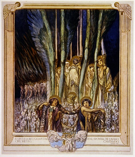 Illustration from Dante''s ''Divine Comedy'', Purgatory, Canto XXX: 10 de Franz von (Choisy Le Conin) Bayros
