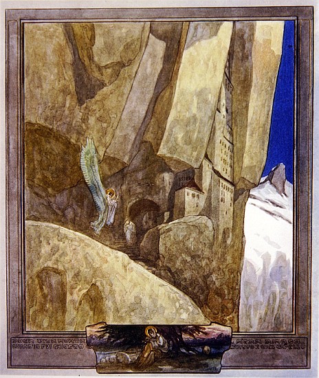 Illustration from Dante''s ''Divine Comedy'', Paradise, Canto XXI de Franz von (Choisy Le Conin) Bayros