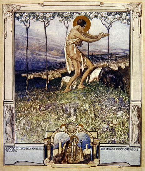 Illustration from Dante''s ''Divine Comedy'', Paradise, Canto XVI de Franz von (Choisy Le Conin) Bayros