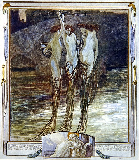 Illustration from Dante''s ''Divine Comedy'', Paradise, Canto XVI de Franz von (Choisy Le Conin) Bayros