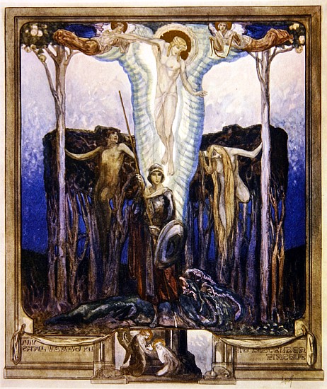 Illustration from Dante''s ''Divine Comedy'', Paradise, Canto VII de Franz von (Choisy Le Conin) Bayros