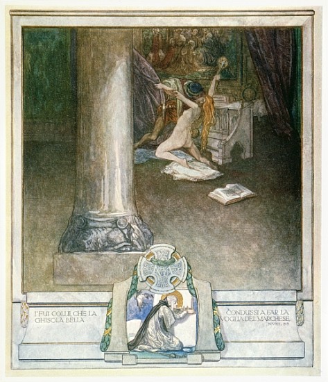 Illustration from Dante''s ''Divine Comedy'', Inferno, XVIII: 55 de Franz von (Choisy Le Conin) Bayros
