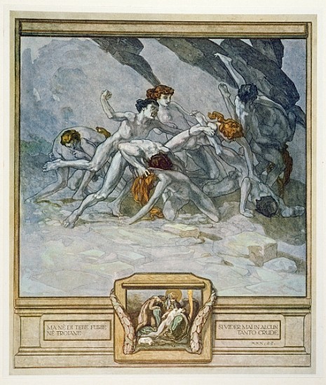 Illustration from Dante''s ''Divine Comedy'', Inferno, Canto XXX: 22 de Franz von (Choisy Le Conin) Bayros