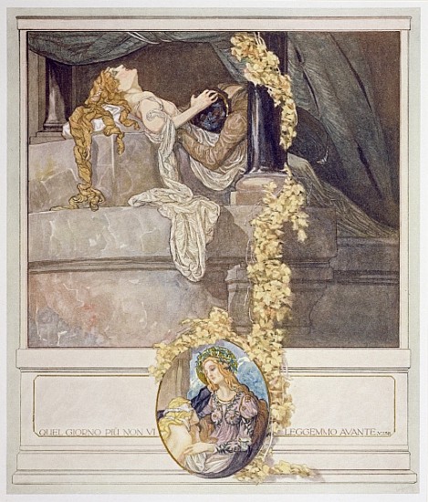 Illustration from Dante''s ''Divine Comedy'', Inferno, Canto V de Franz von (Choisy Le Conin) Bayros