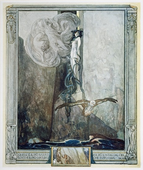 Illustration from Dante''s ''Divine Comedy'', Inferno, Canto IX. 28 de Franz von (Choisy Le Conin) Bayros