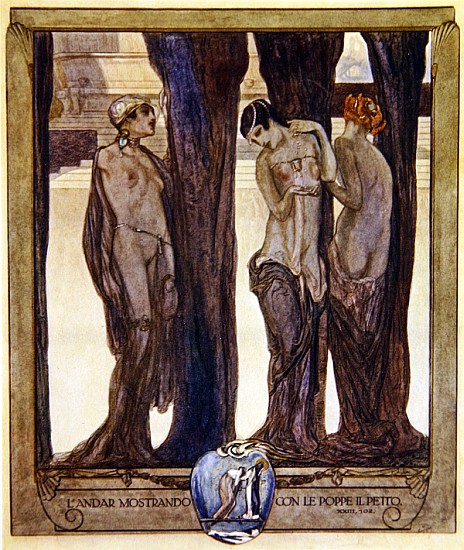 Illustration from Dante''s ''Divine Comedy'', Purgatory, Canto XXIII. 102 de Franz von (Choisy Le Conin) Bayros