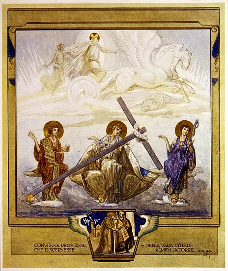 Illustration from Dante''s ''Divine Comedy'', Purgatory, Canto XVI: 95 de Franz von (Choisy Le Conin) Bayros