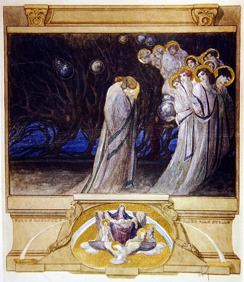 Illustration from Dante''s ''Divine Comedy'', Purgatory, Canto XXXIII de Franz von (Choisy Le Conin) Bayros