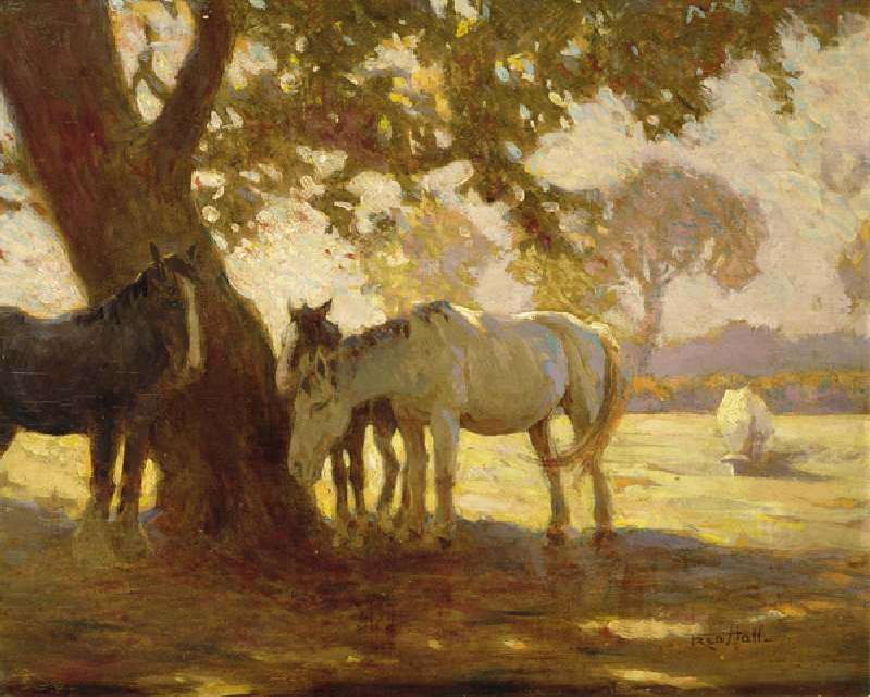 In the Shade (oil on canvas) de Fred Hall