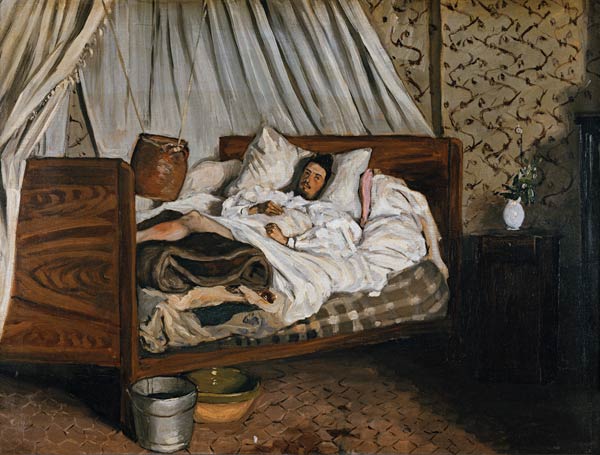 The Improvised Ambulance, The Painter Monet Wounded at Chailly-en-Biere de Frédéric Bazille