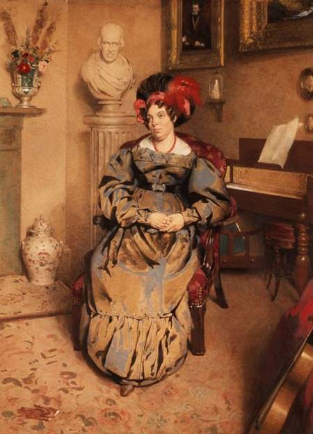 Portrait of a seated lady (watercolour) de Frederic Cruikshank