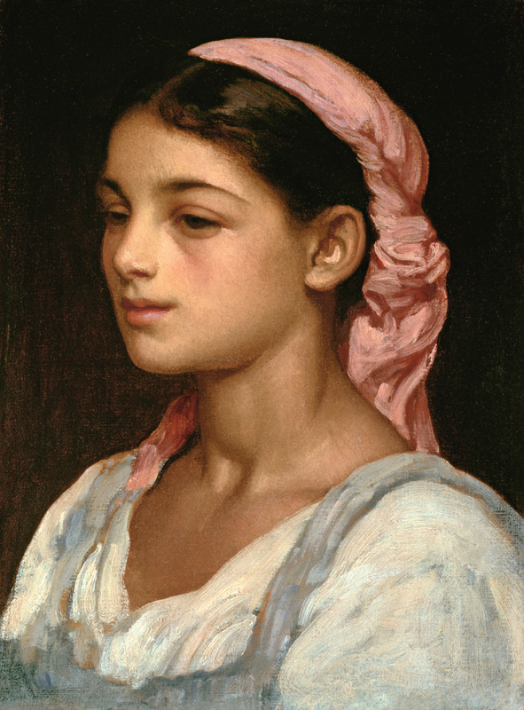 Head of an Italian Girl de Frederic Leighton