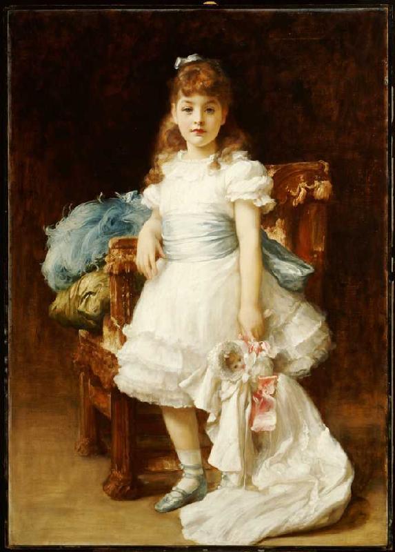 Portrait of the Lady Sybil Primrose as a child. de Frederic Leighton